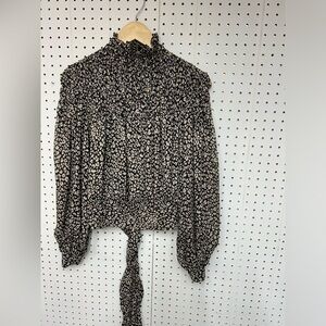 Bardot Animal Print Cropped Top